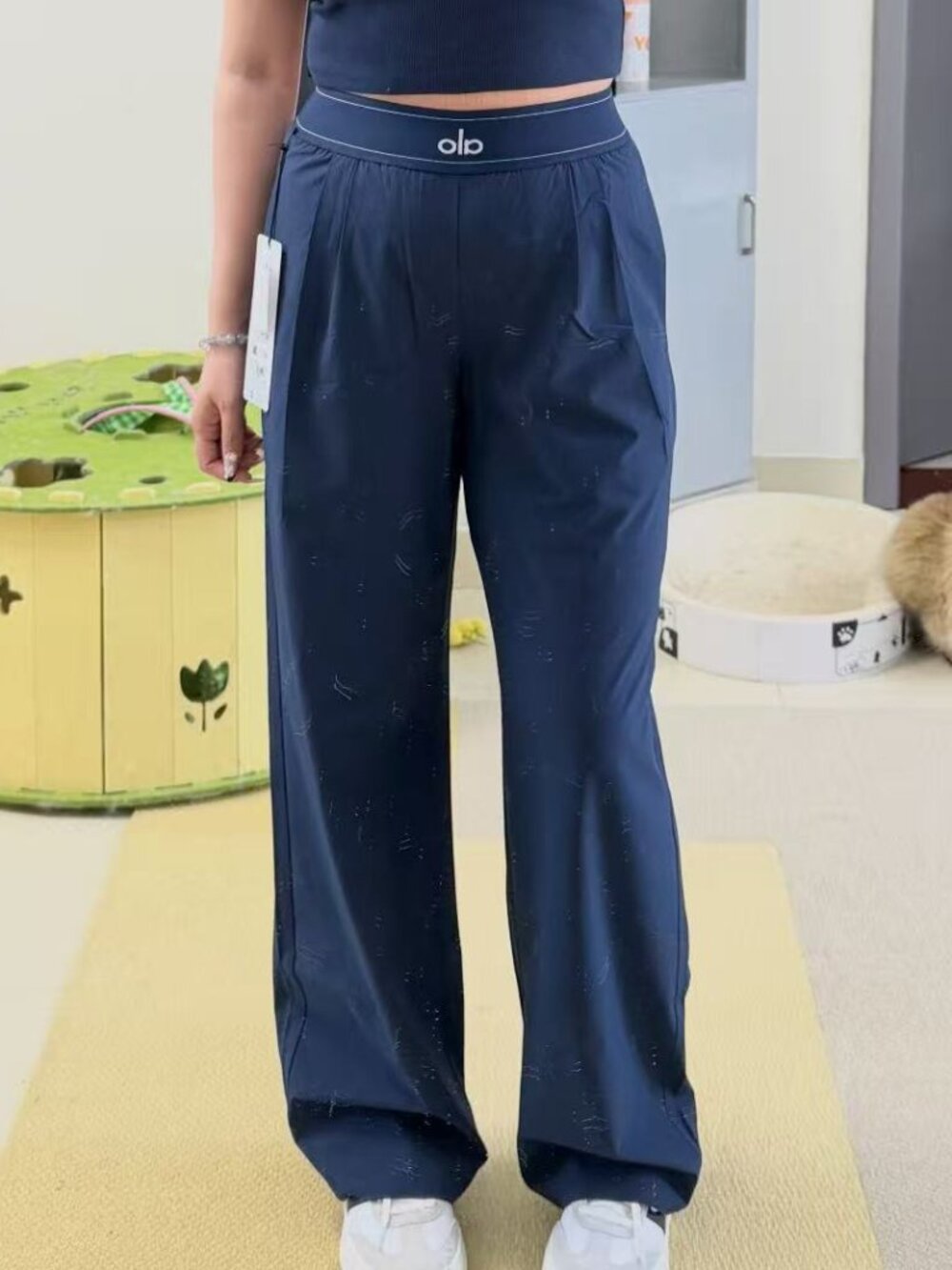 🌊New With Tags,ALO Yoga Suit Up Trouser Navy Blue